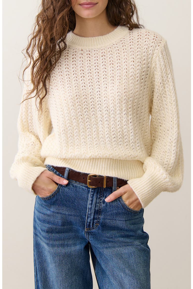 Alma Crewneck Sweater, Main, color, CREAM