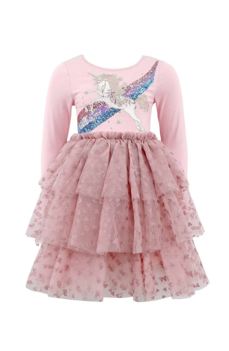Lola + The Boys Magic Unicorn Tutu Dress, Main, color, Pink