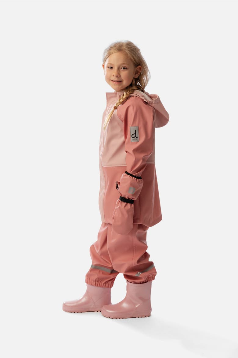 Waterproof Color Block Full-Zip Rain Jacket, Alternate, color, Pink