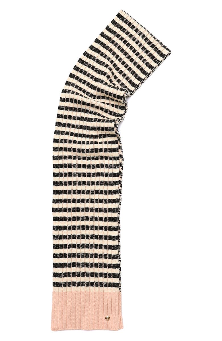 Kate Spade New York stripe rib scarf, Alternate, color, Pink Multi