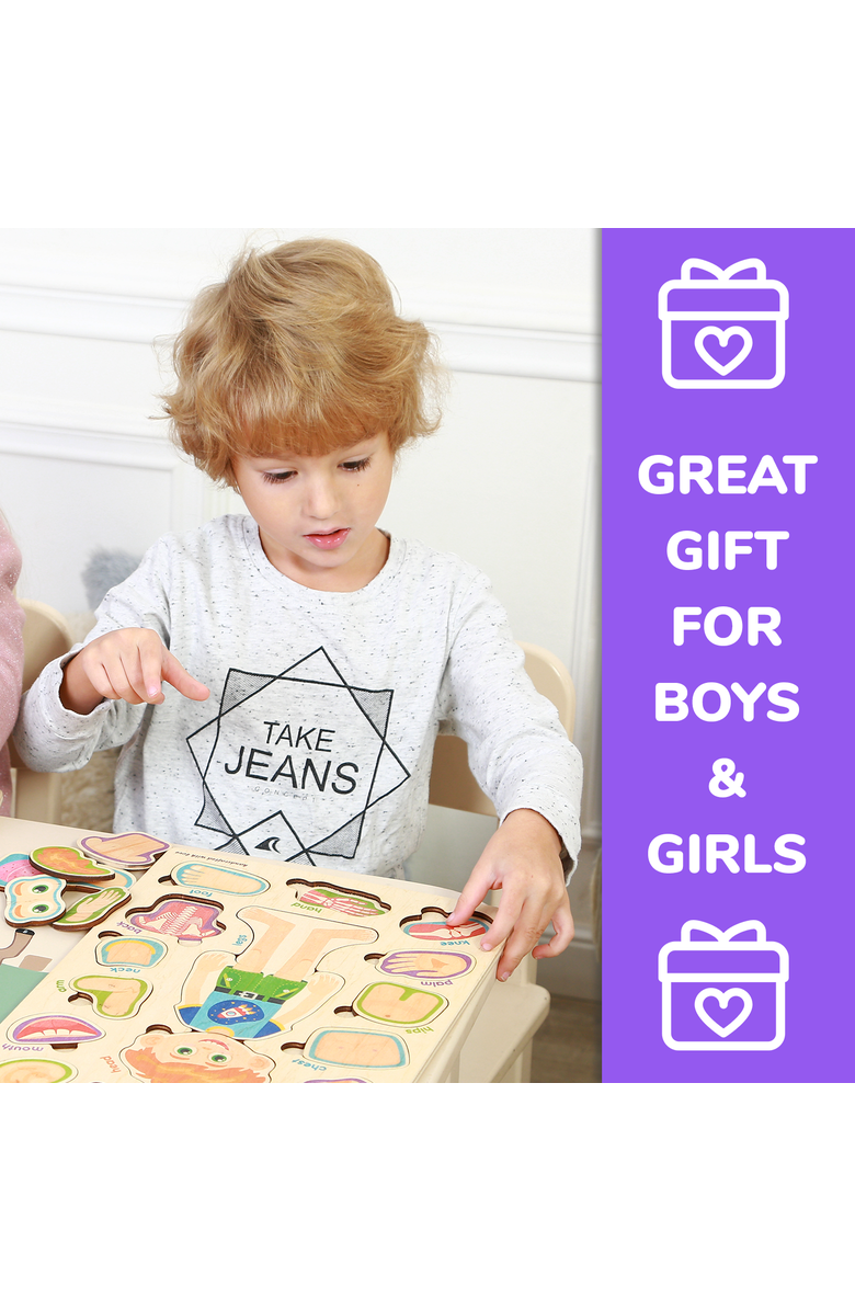 Quokka Human Anatomy Learning Puzzles for Kids, Alternate, color, Body Parts