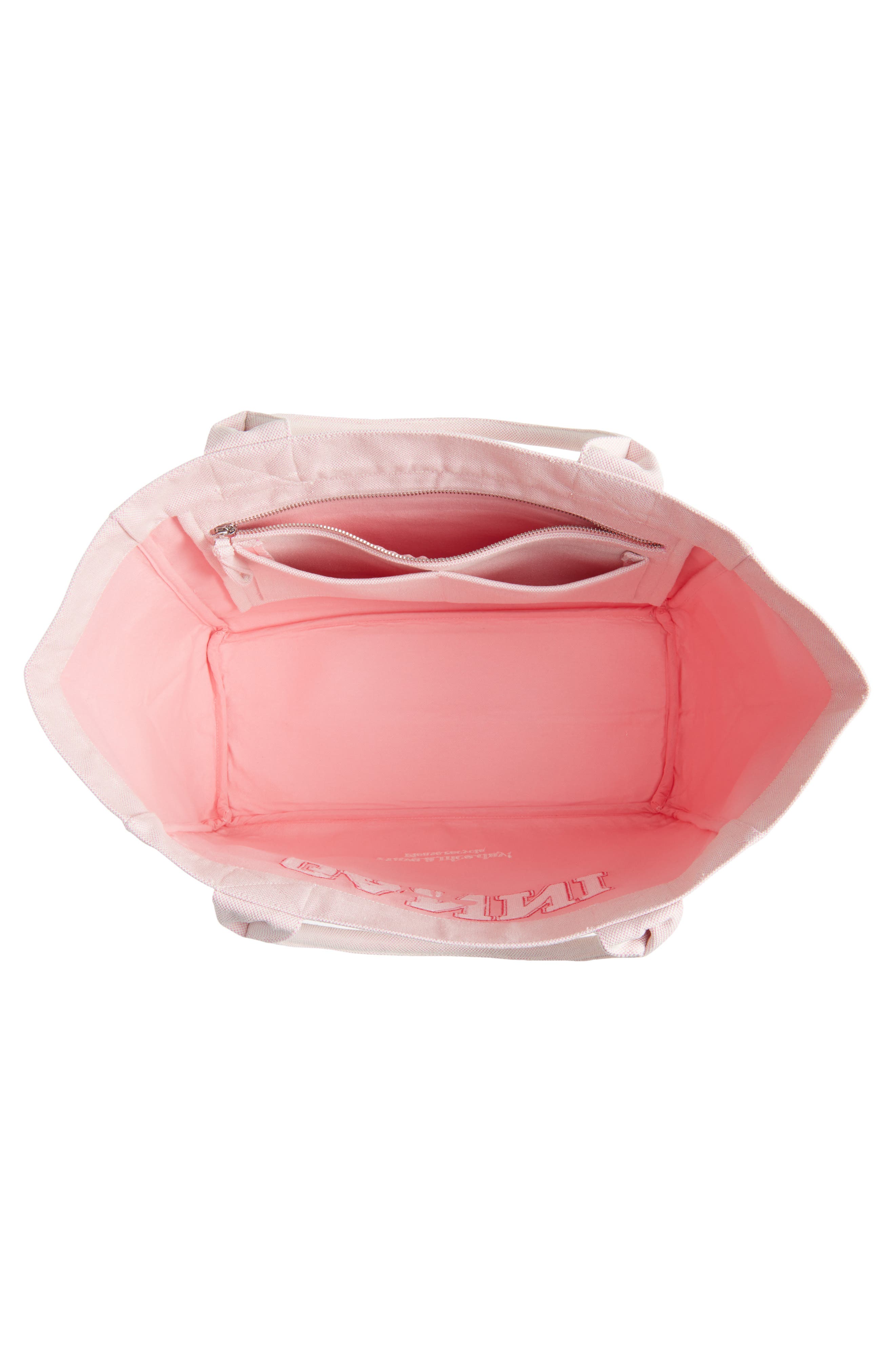 Ganni Medium Trapeze Canvas Shopper Bag, Alternate, color, Egret