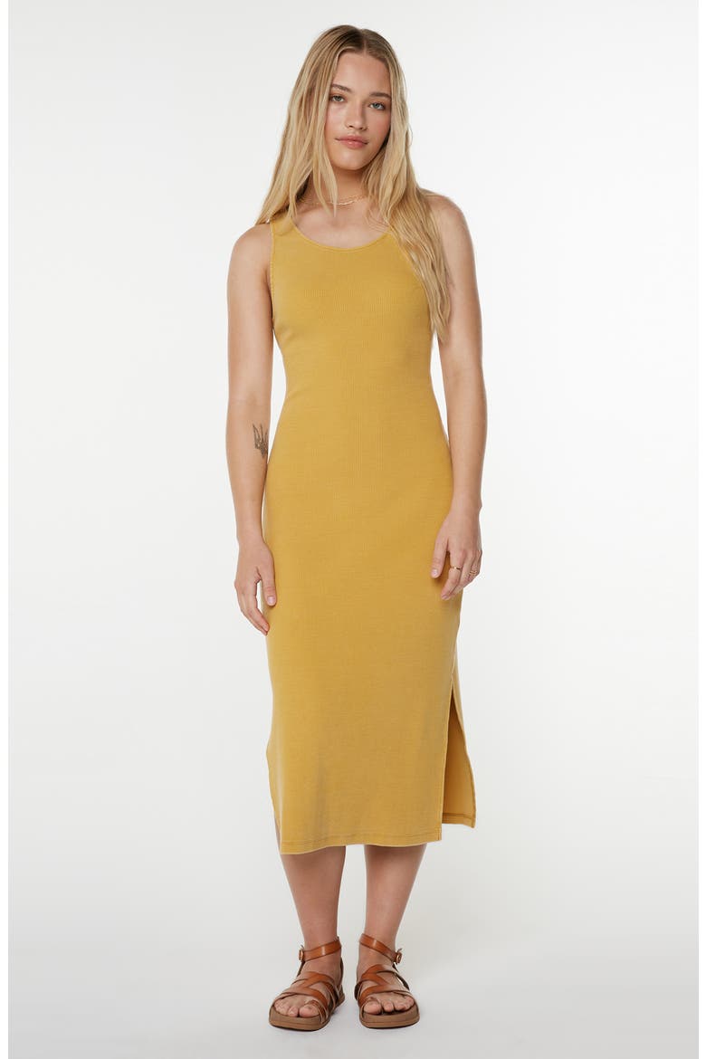 City Lights Tank Midi Dress, Alternate, color, AMBER GOLD