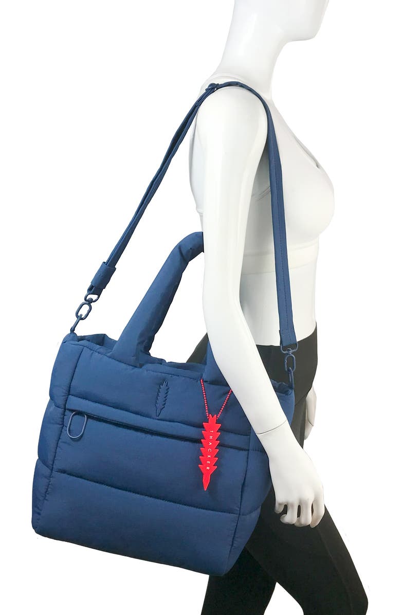 Thacker Quinn Quilted Nylon Tote Bag, Alternate, color, Lapis