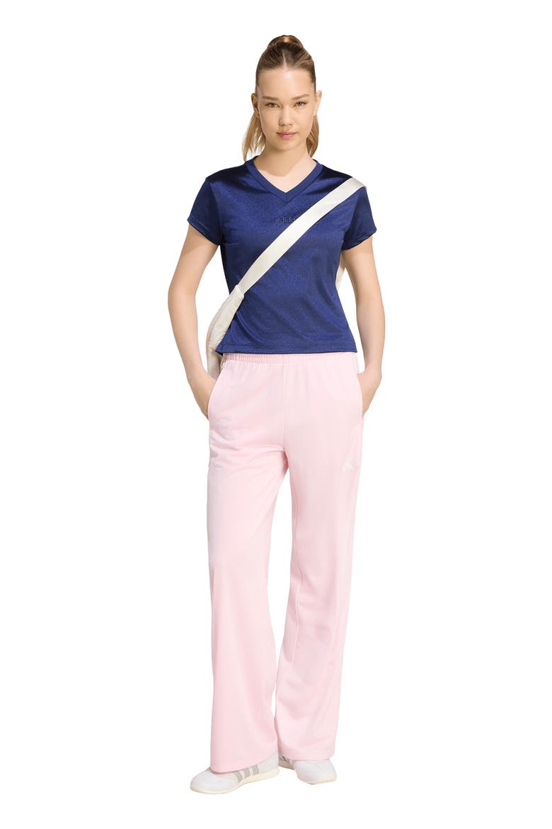 High Rise Wide Leg Track Pants, Alternate, color, CLEAR PINK