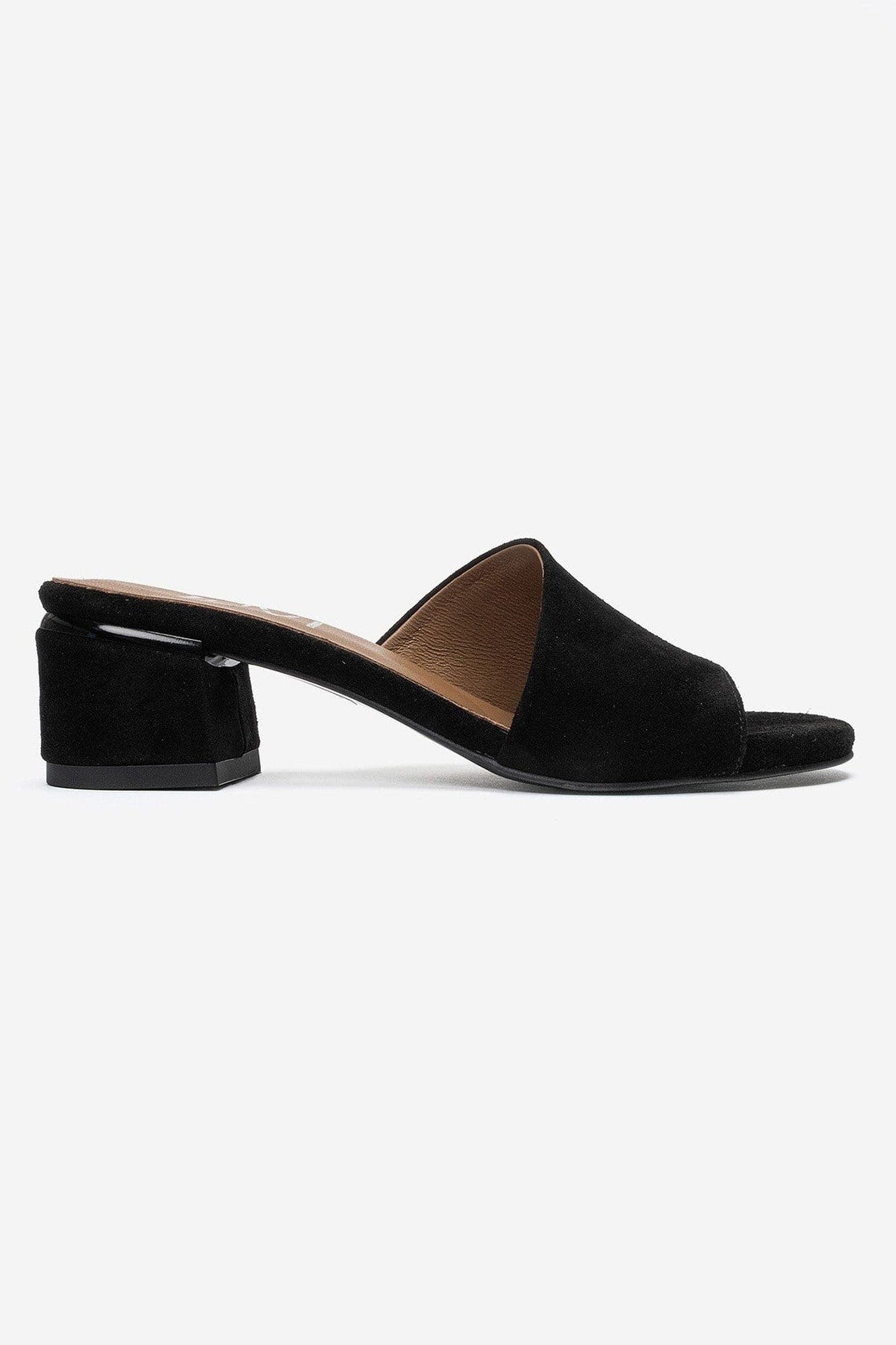 Delavie Leather Block Heel Sandal, Alternate, color, Black Suede