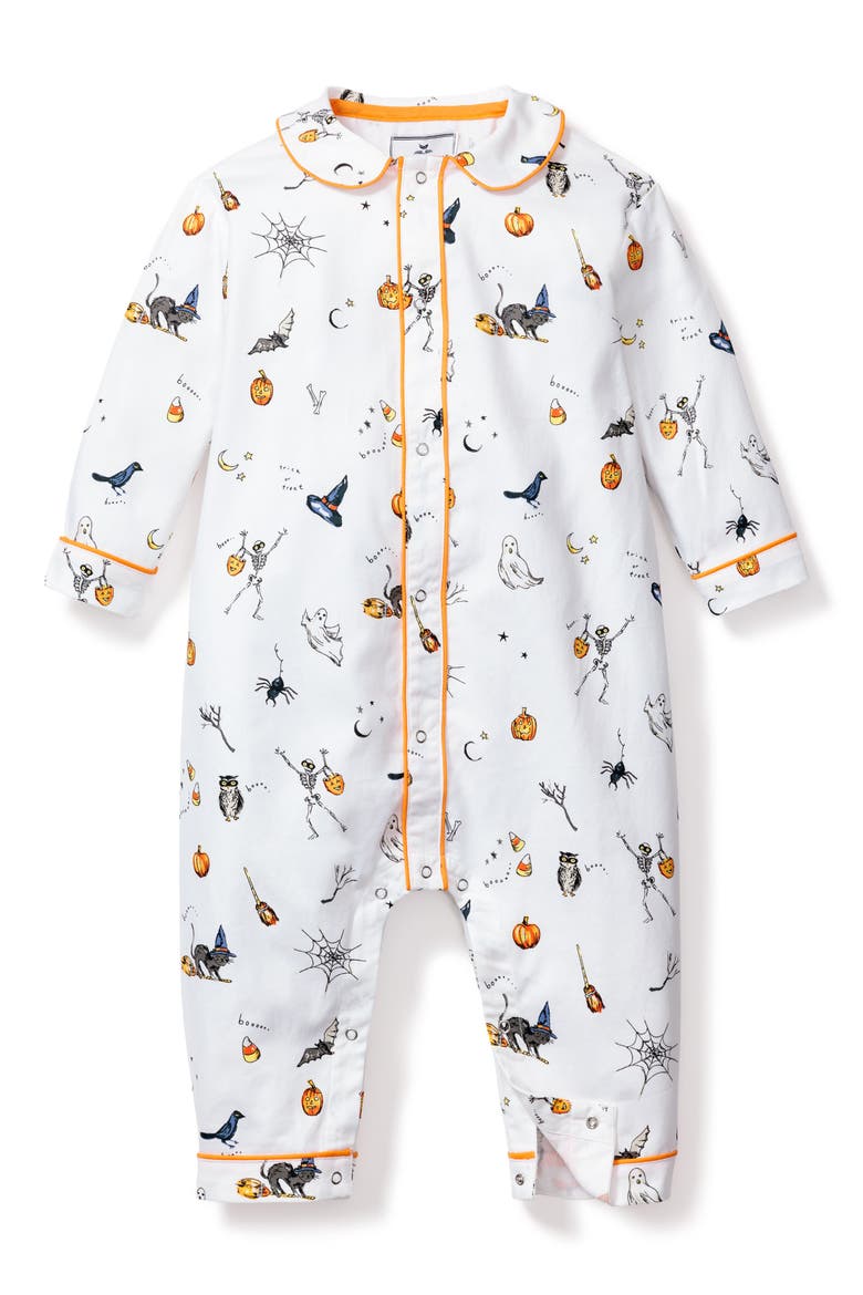 Trick or Treat Halloween One-Piece Pajamas, Main, color, WHITE