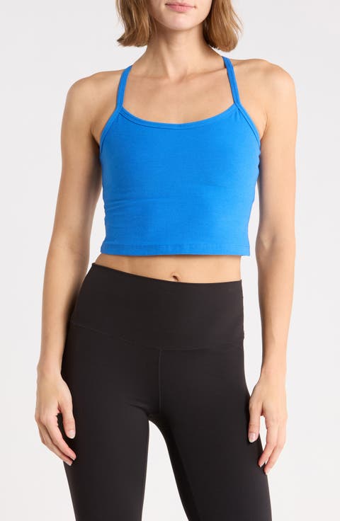 Space Dye Slim Racerback Crop Tank