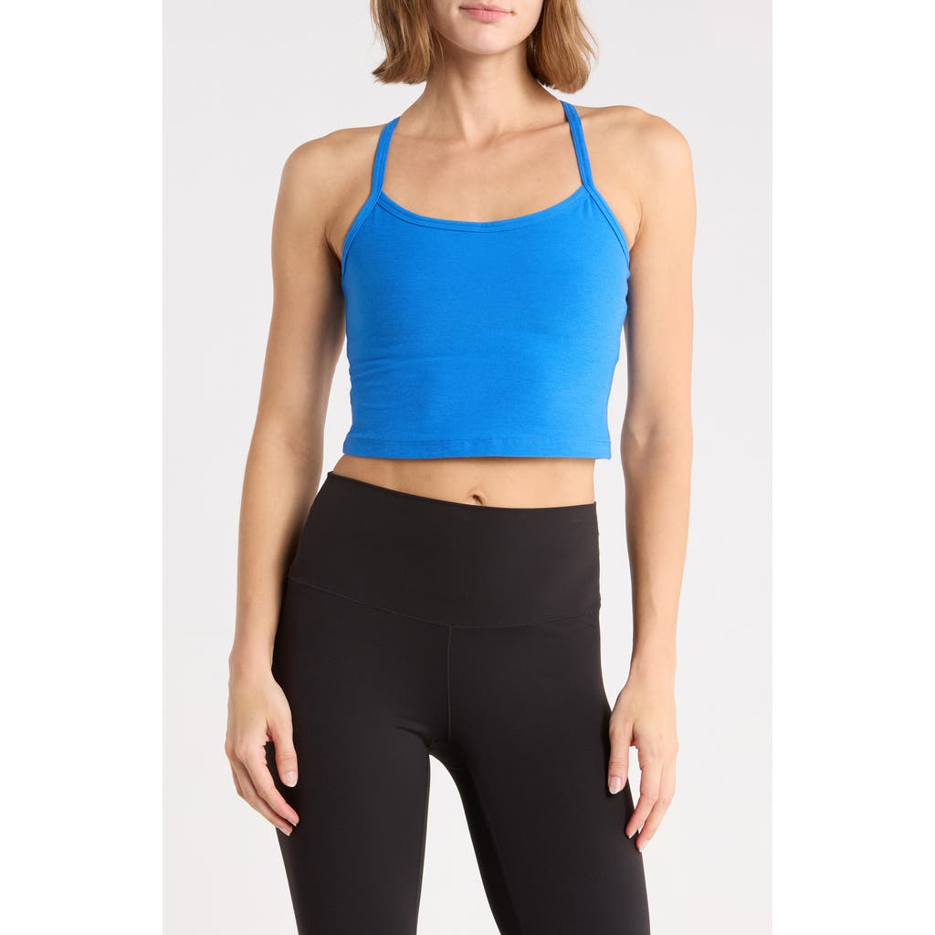 Beyond Yoga Space Dye Slim Racerback Crop Tank in Court Blue at Nordstrom Rack, Size Large