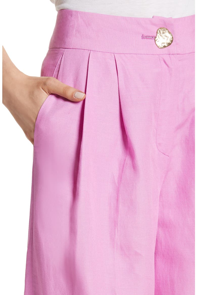 Wide Leg Rayon & Linen Pants, Alternate, color, LINEN TAFFY PINK
