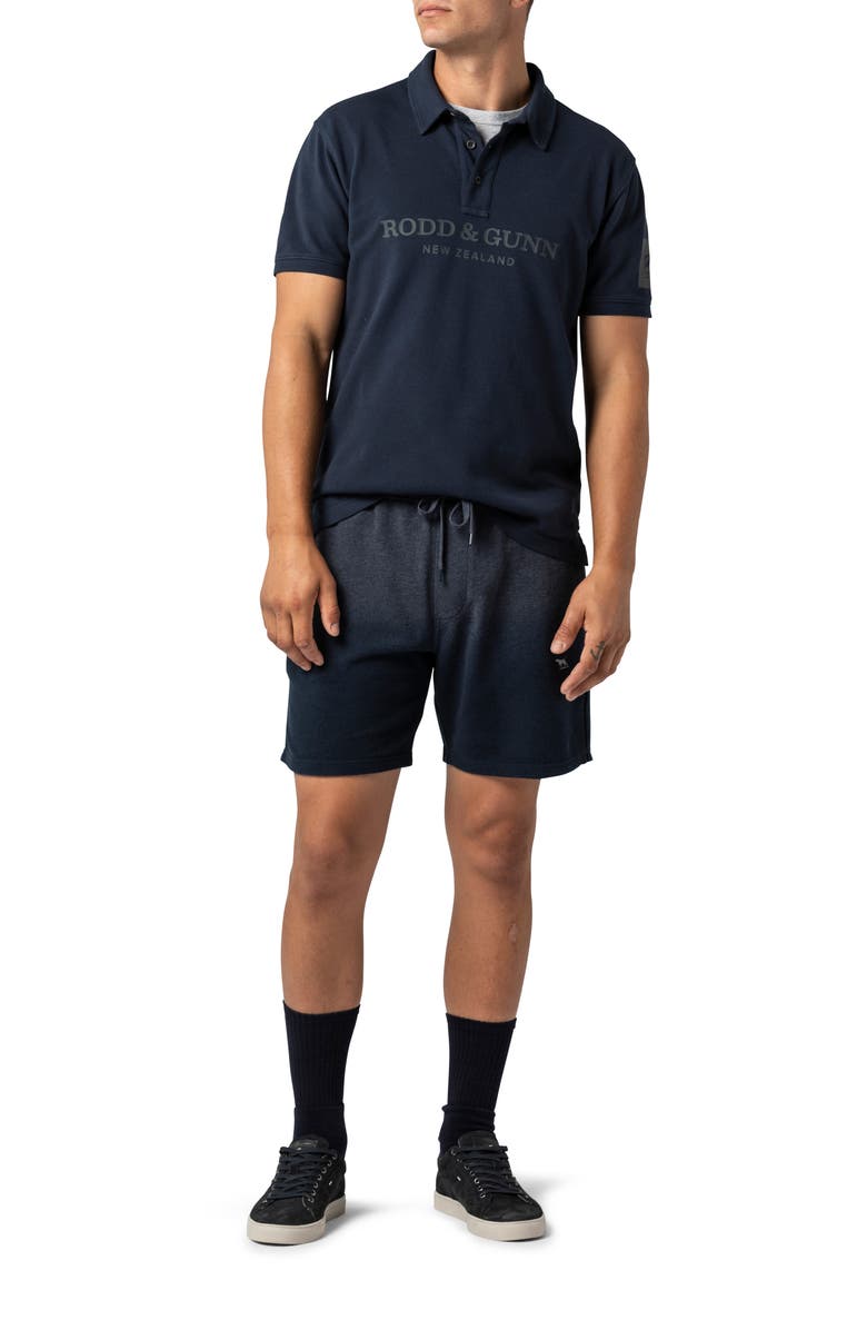 Rodd & Gunn Alto Dip Dye Piqué Cotton Shorts, Alternate, color, Deep Ocean