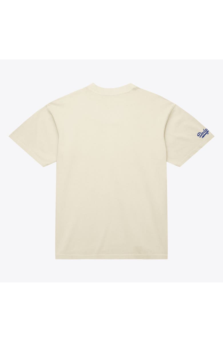 Mitchell & Ness Men's Mitchell & Ness Fernando Valenzuela Cream Los Angeles Dodgers Cooperstown Collection Throwback Name & Number T-Shirt, Alternate, color, Cream