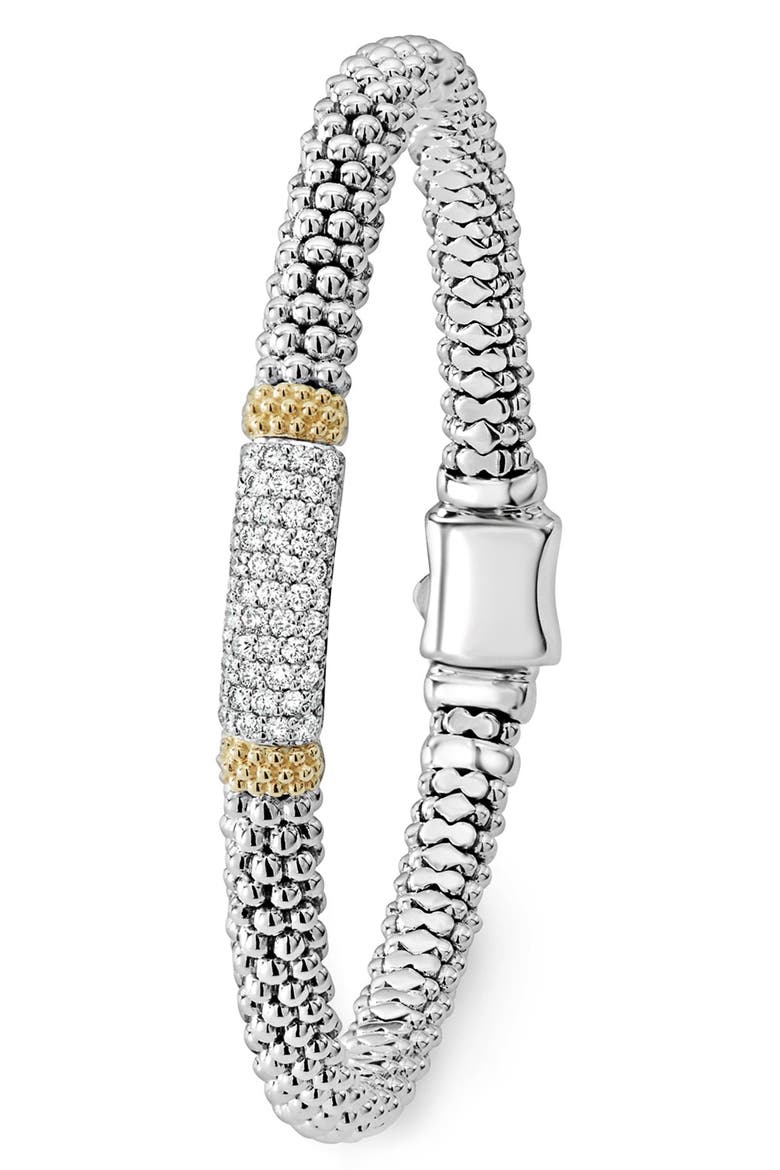 Caviar Lux Diamond Caviar Bracelet, Alternate, color, SILVER