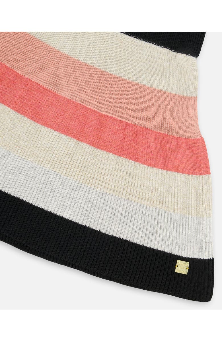 Deux par Deux Striped Knit Skirt, Alternate, color, Beige, Black And Pink