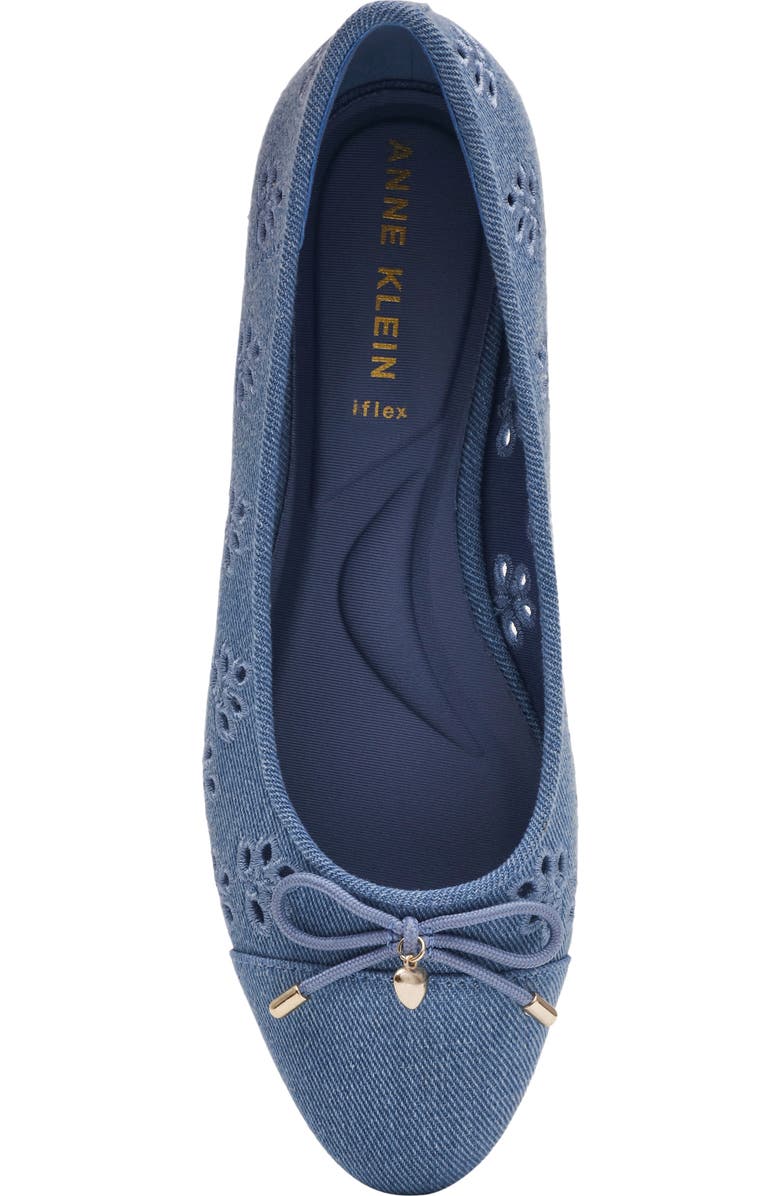 Anne Klein Luci Flat, Alternate, color, Denim