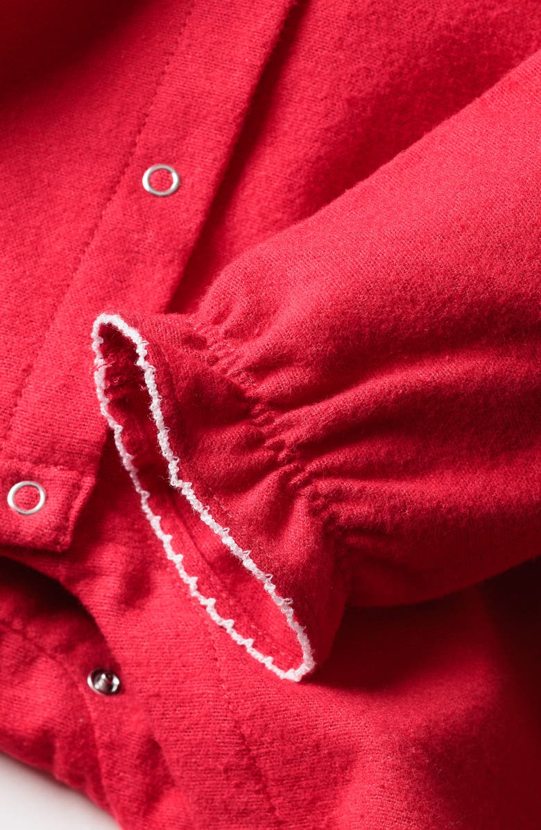 Petite Plume Madeline Brushed One-Piece Flannel Pajamas, Alternate, color,