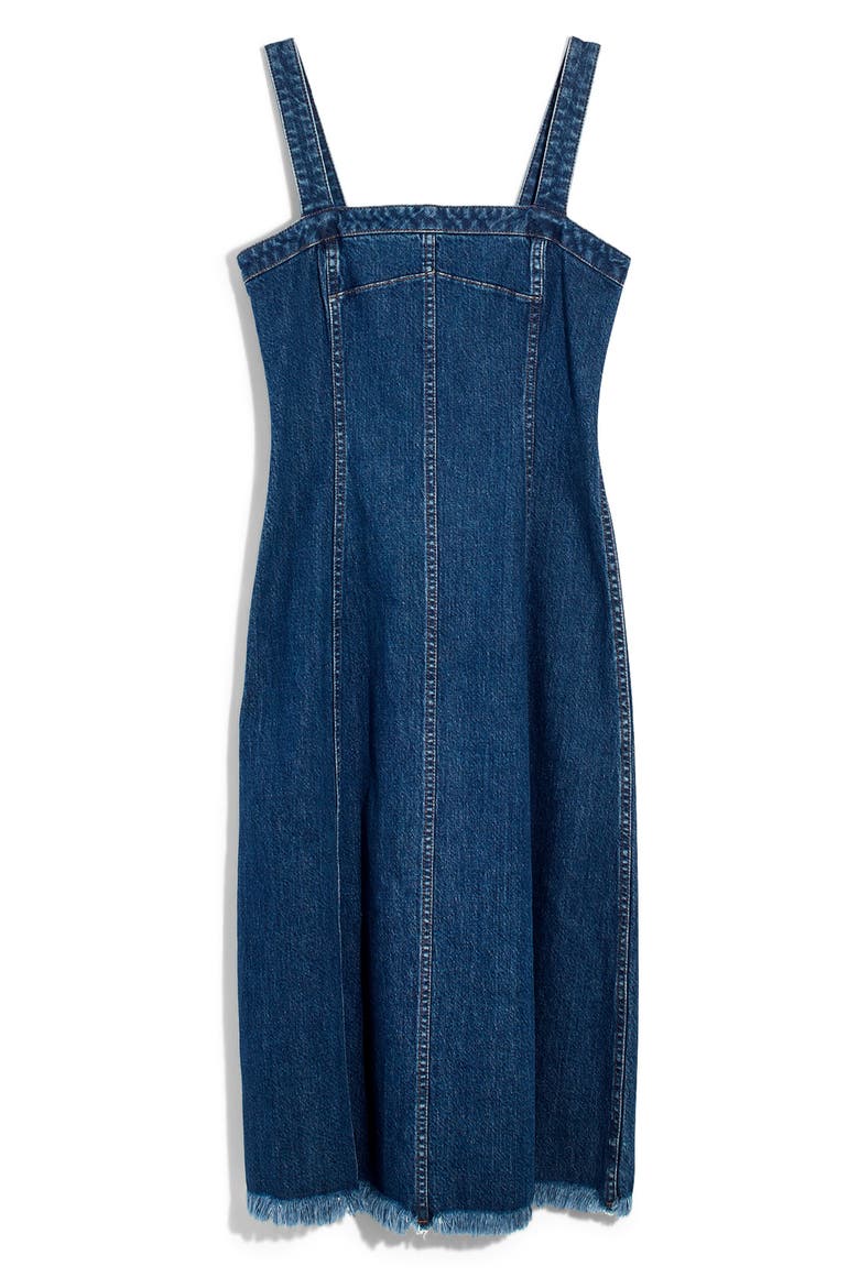 Raw Hem Seamed Denim Dress, Alternate, color, TILSEN WASH