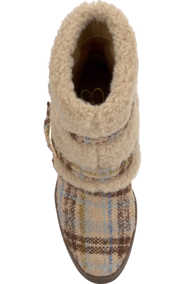 Jessica Simpson Meztyn Faux Shearling Wedge Boot, Alternate, color, Brown 02