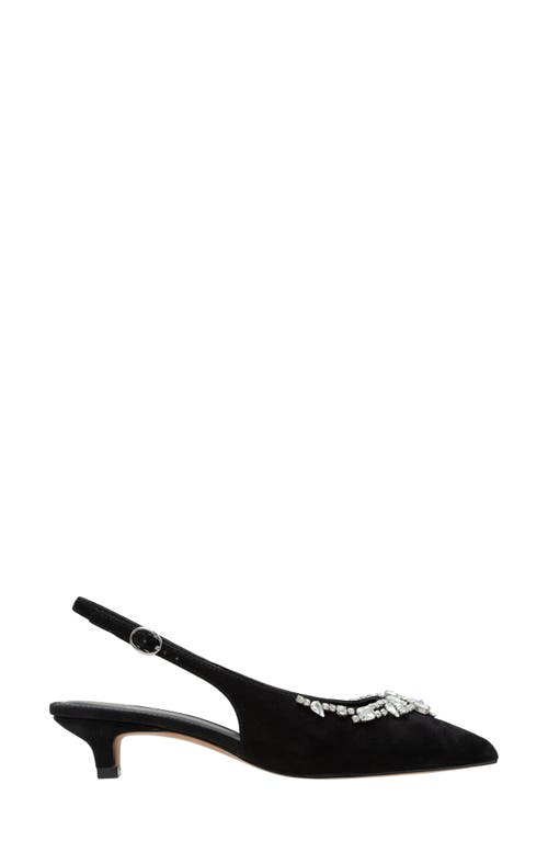 Linea Paolo Crystal Embellished Slingback Pump In Black