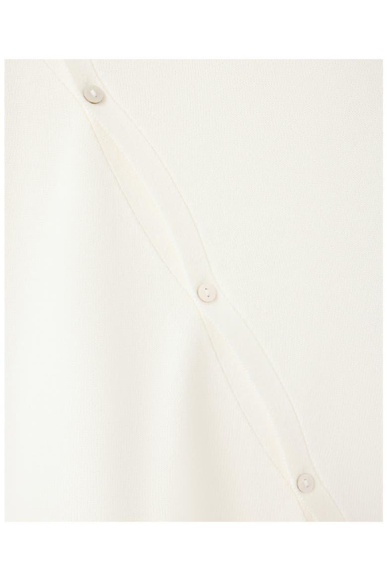 Diagonal-Button Cardigan, Alternate, color, WHITE