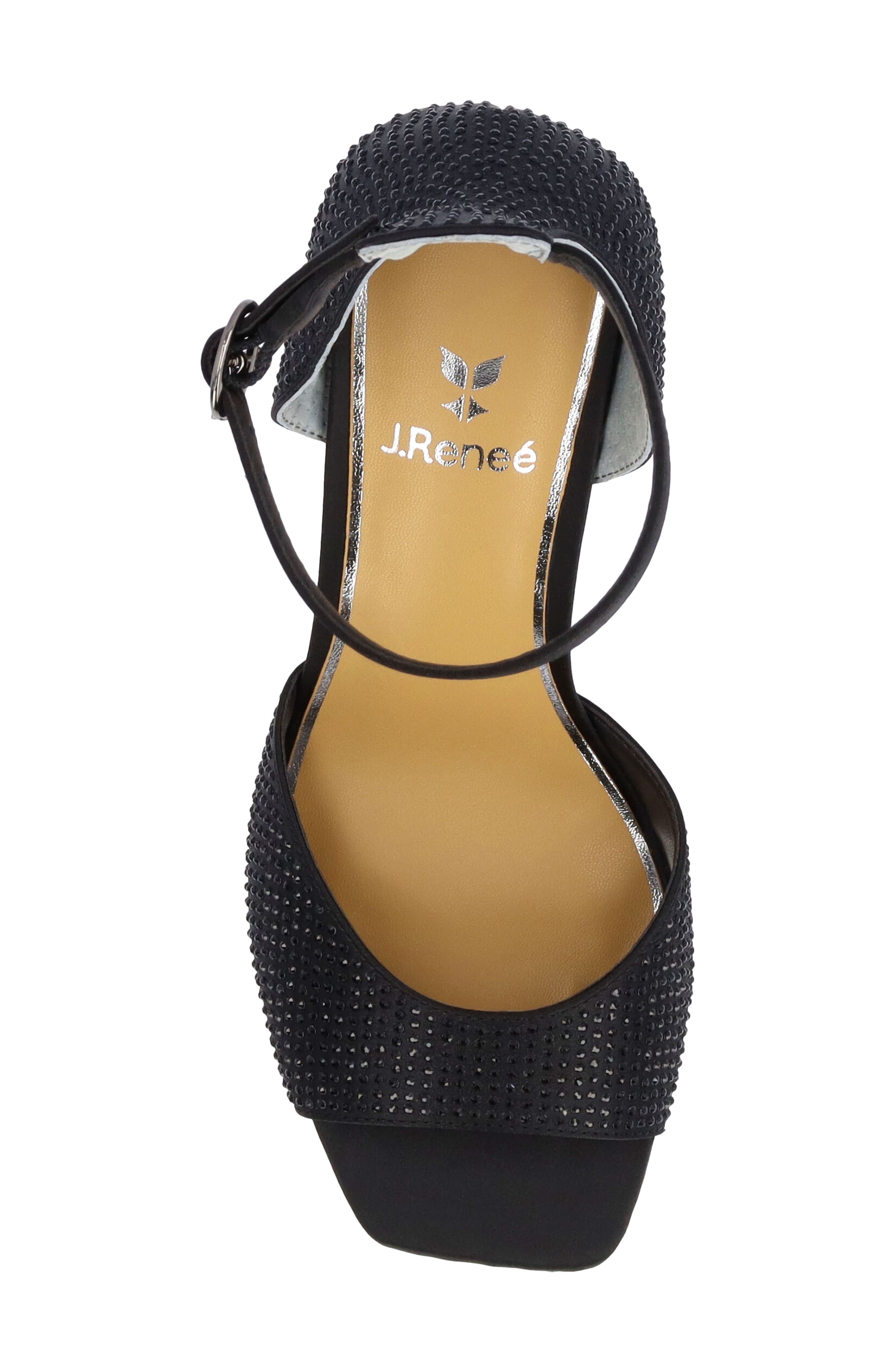 J. Reneé Lantana Ankle Strap Sandal, Alternate, color, Black