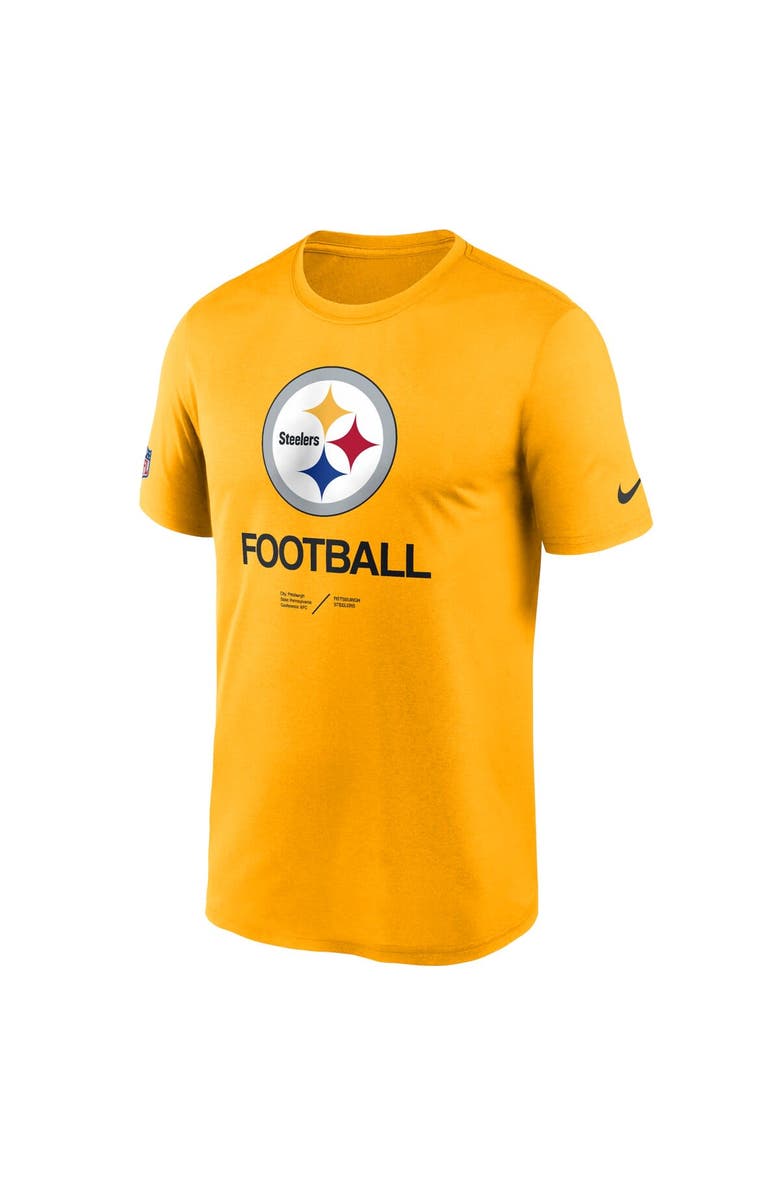 Nike Men's Nike Gold Pittsburgh Steelers Sideline Infograph Performance T-Shirt, Alternate, color, 