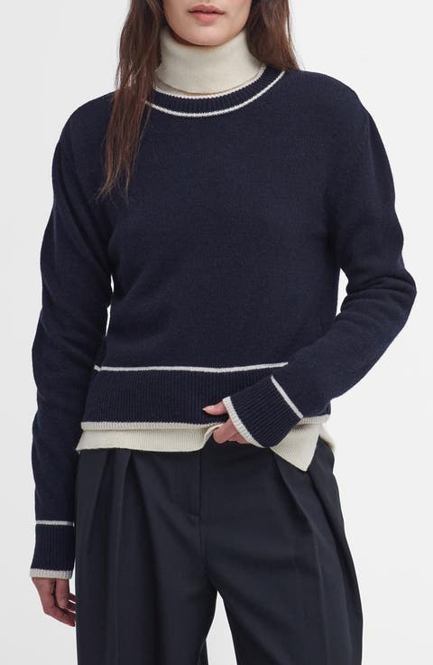 Rochelle Tipped Crop Wool & Cotton Sweater