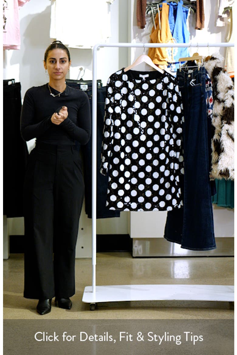 Betty Polka Dot Long Sleeve Sequin Minidress video