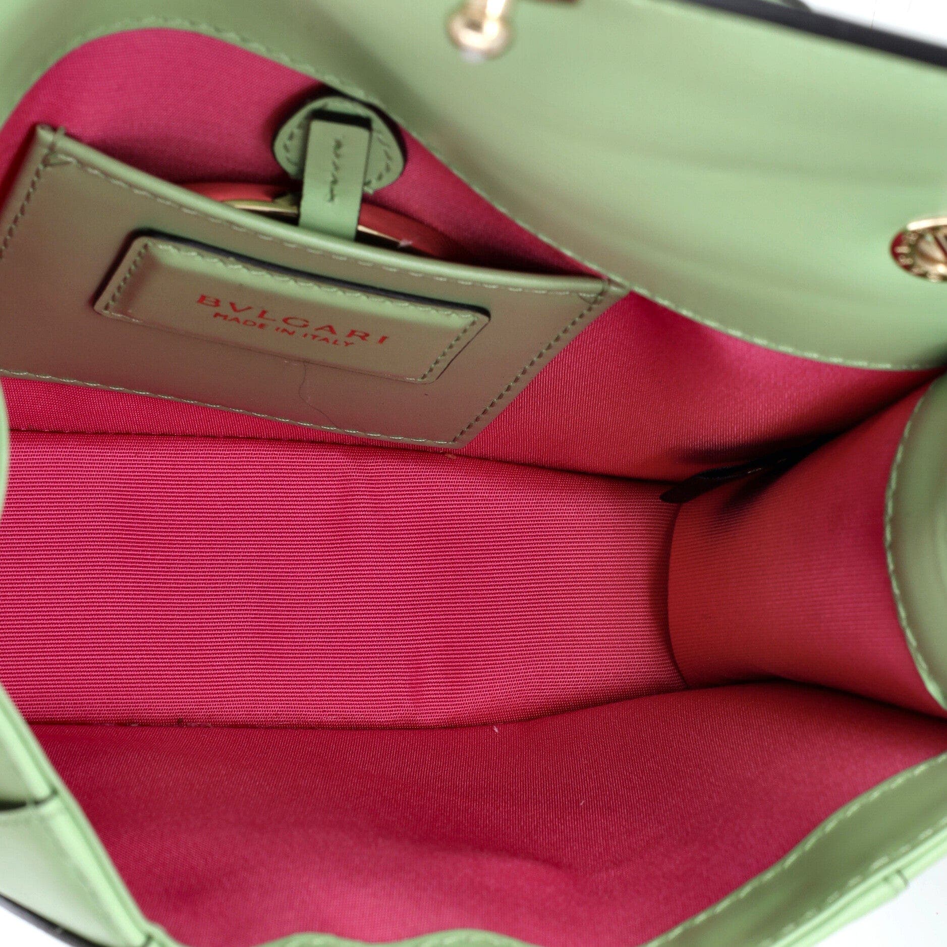 Serpenti Forever Square Shoulder Bag Leather Small, Alternate, color, Green