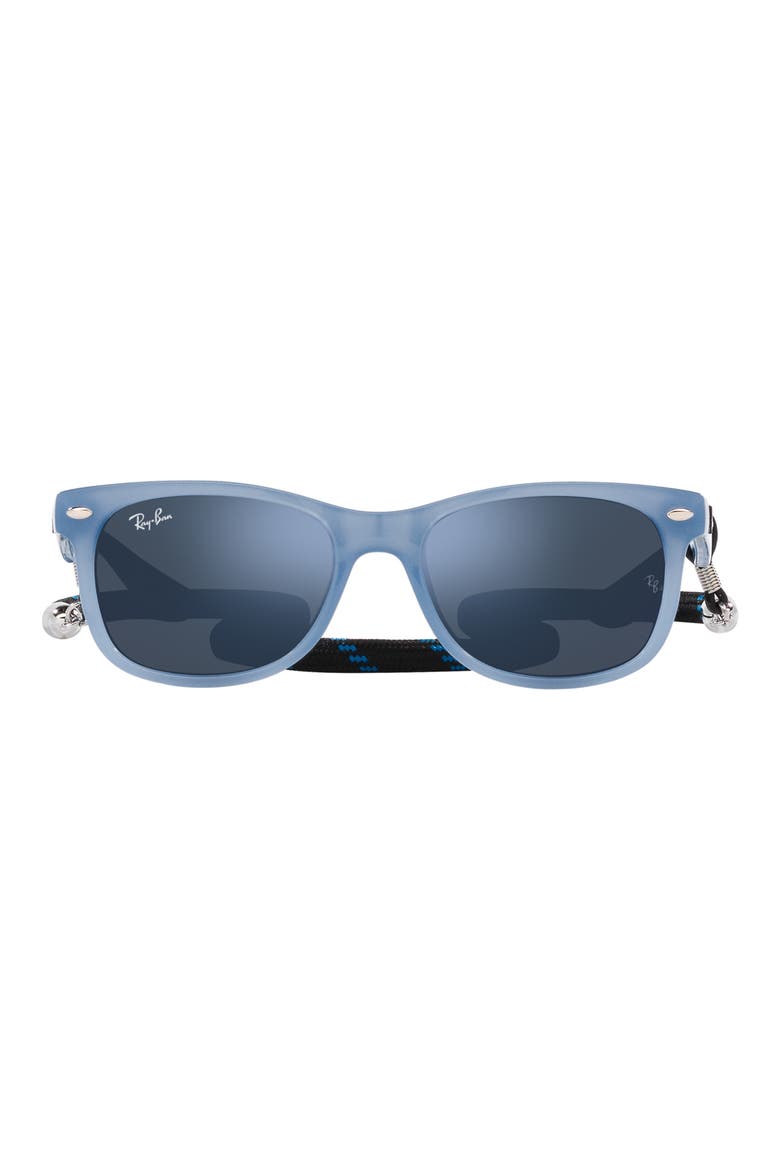 Kids' Junior Wayfarer 47mm Square Sunglasses, Main, color, OPAL BLUE
