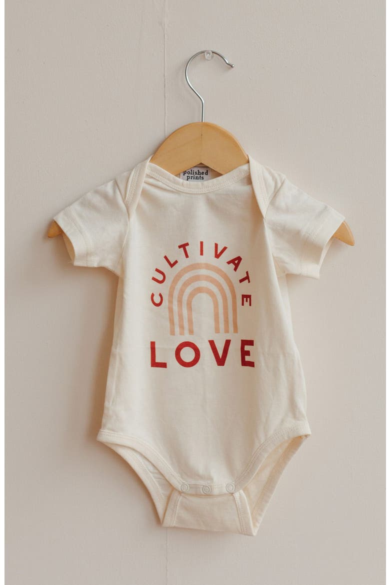 Cultivate Love Organic Cotton Bodysuit, Alternate, color, NATURAL