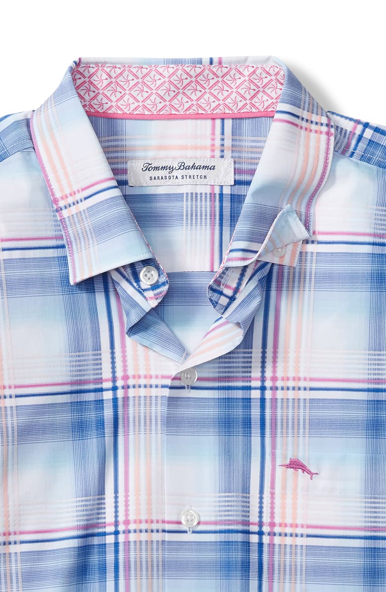 Tommy Bahama Sarasota Stretch Ombré Check IslandZone<sup>®</sup> Button-Up Shirt, Alternate, color,