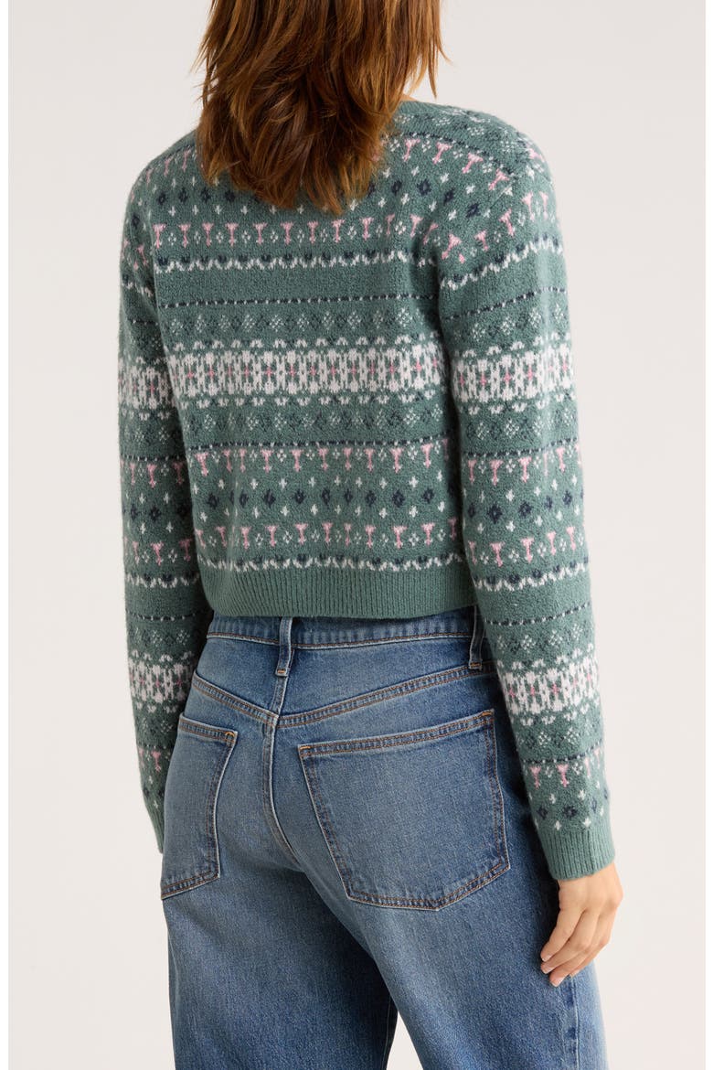 Fair Isle Cardigan, Alternate, color, GREEN SOL FAIRISLE