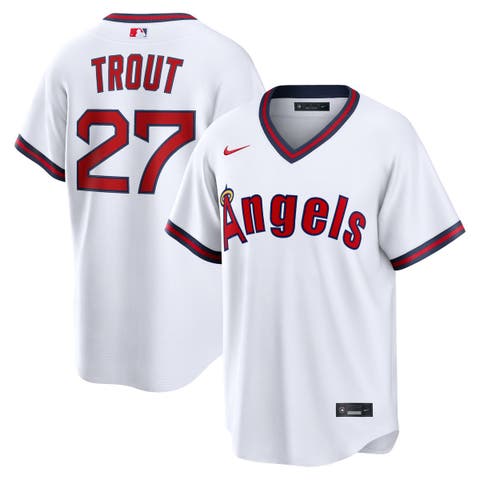 Men's Nike Mike Trout White Los Angeles Angels Alternate Replica Jersey