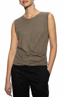 Sanctuary Draped Crewneck Tank