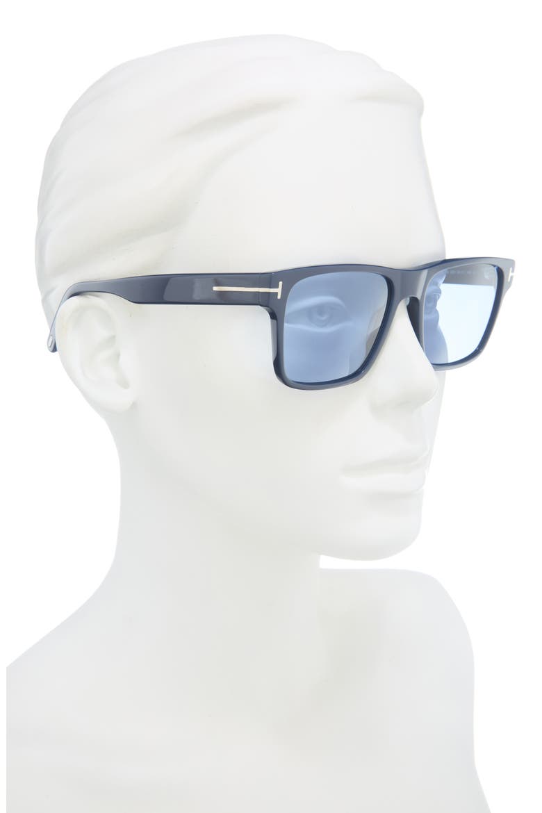 Calder 55mm Square Sunglasses, Alternate, color, BLUE PALLADIUM / BRIGHT BLUE