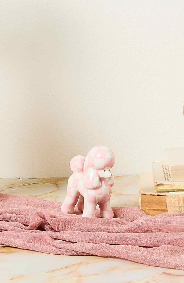 MACKENZIE CHILDS It's All About the Bow Ceramic Poodle, Alternate, color, Pink Multi