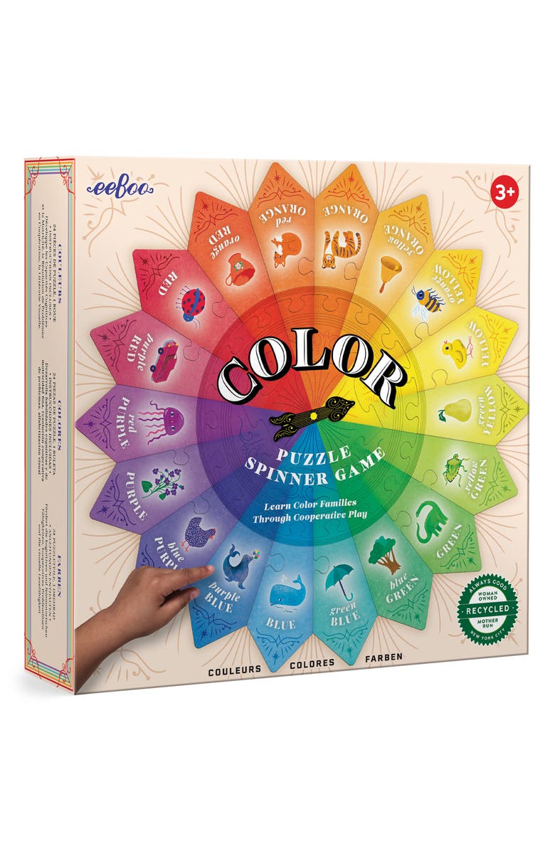 eeBoo Color Spinner Game Puzzle, Main, color, Multi