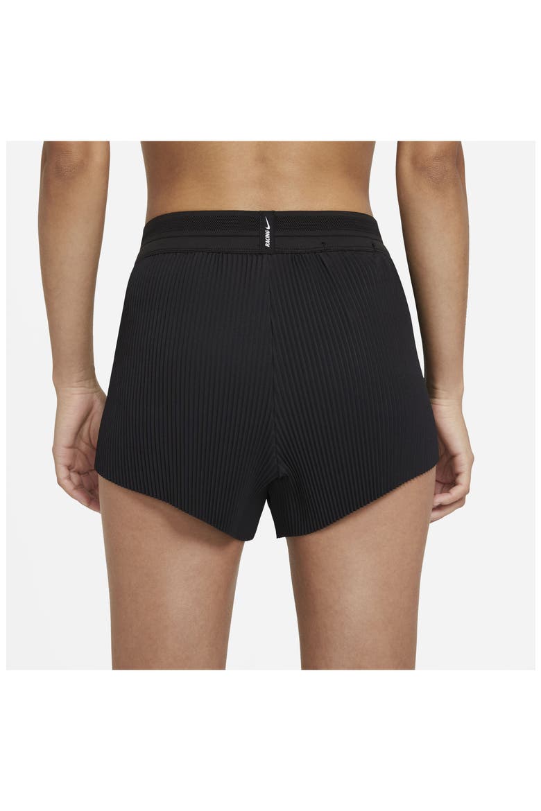AeroSwift Running Shorts, Alternate, color, BLACK/ WHITE