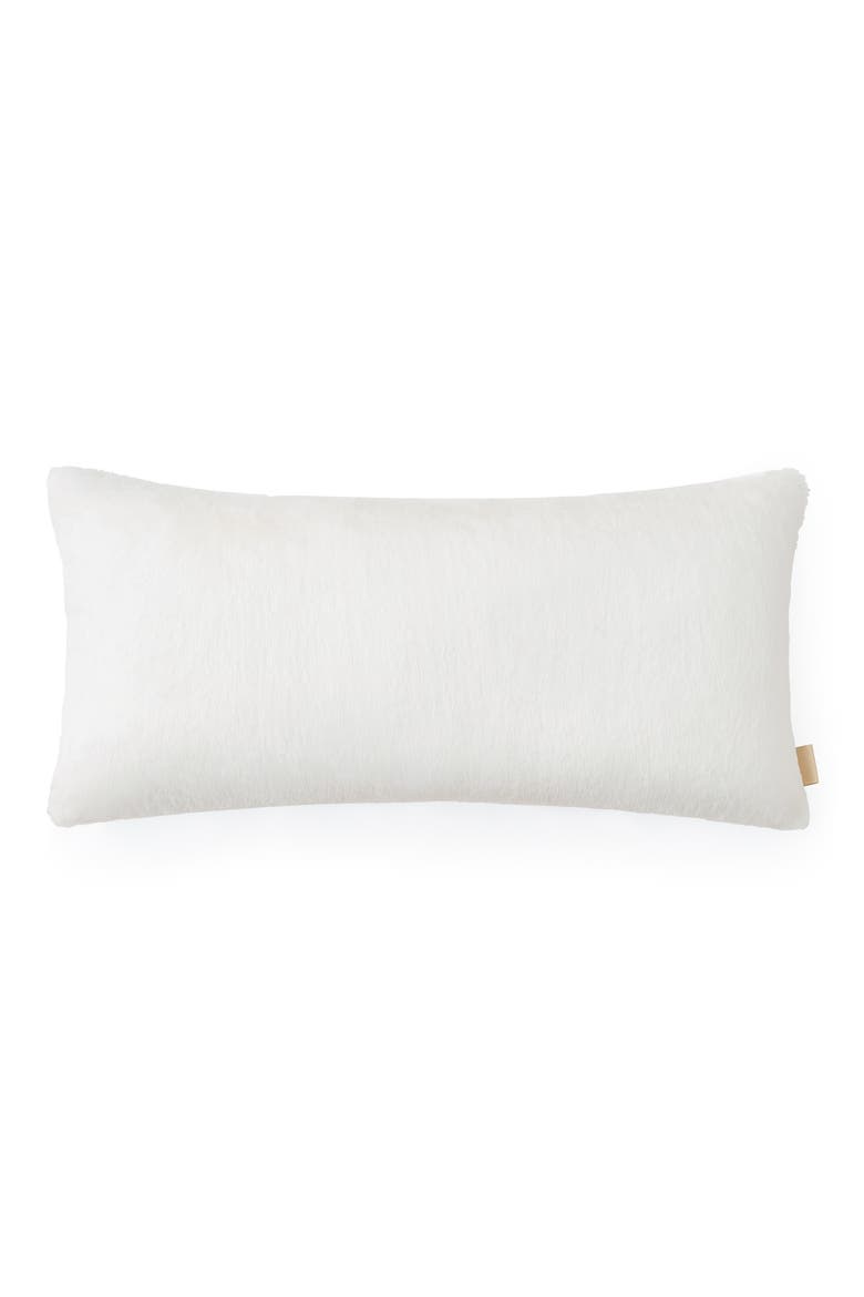 Corben Faux Fur Accent Pillow, Alternate, color, SNOW