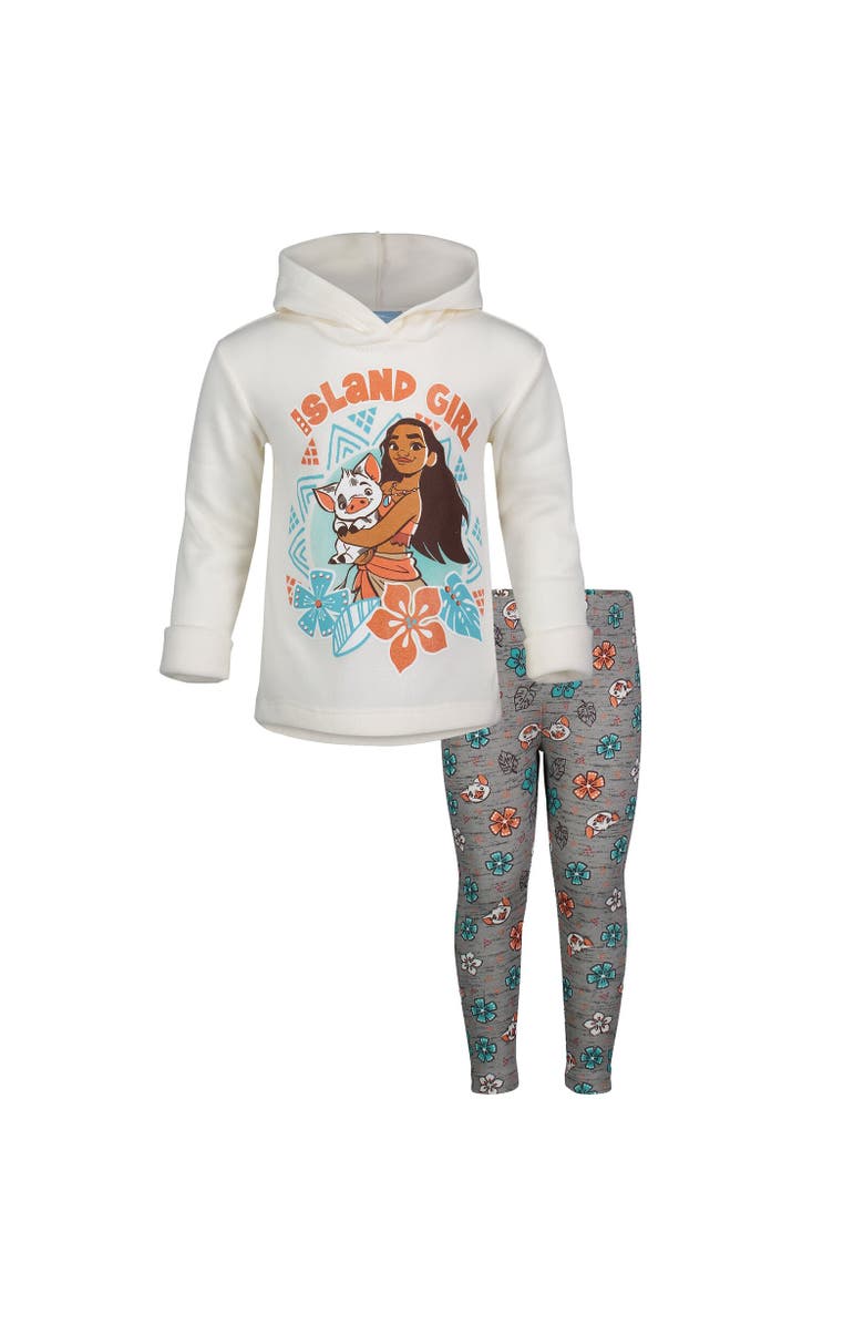 Disney Moana Hoodie & Leggings Set, Main, color, White