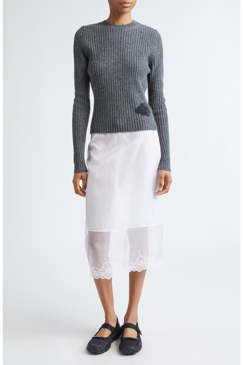 Blas Nordic Rib Wool Sweater, Alternate, color, DARK GREY