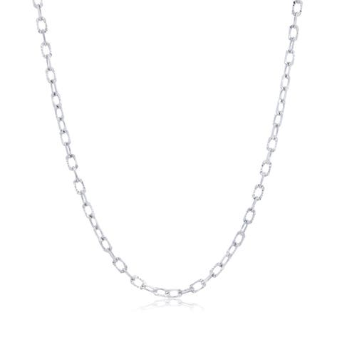 Sparkle Cut Link Chain Necklace