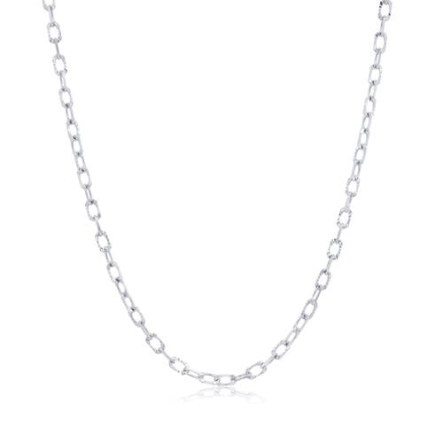 The Lovery Fine Jewelry Sparkle Cut Link Chain Necklace In Metallic
