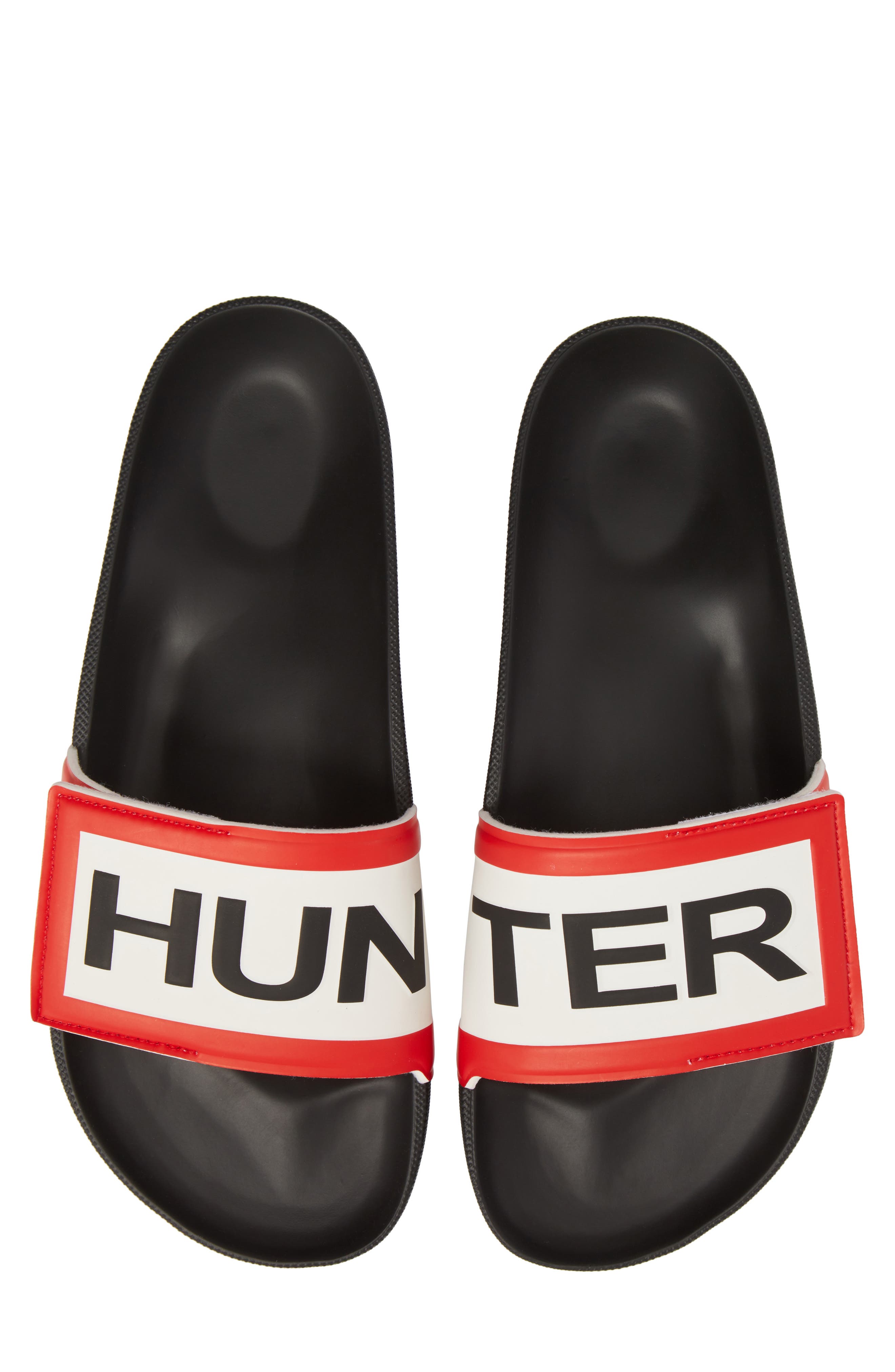 Hunter Original Adjustable Logo Slide Sandal, Main, color, 