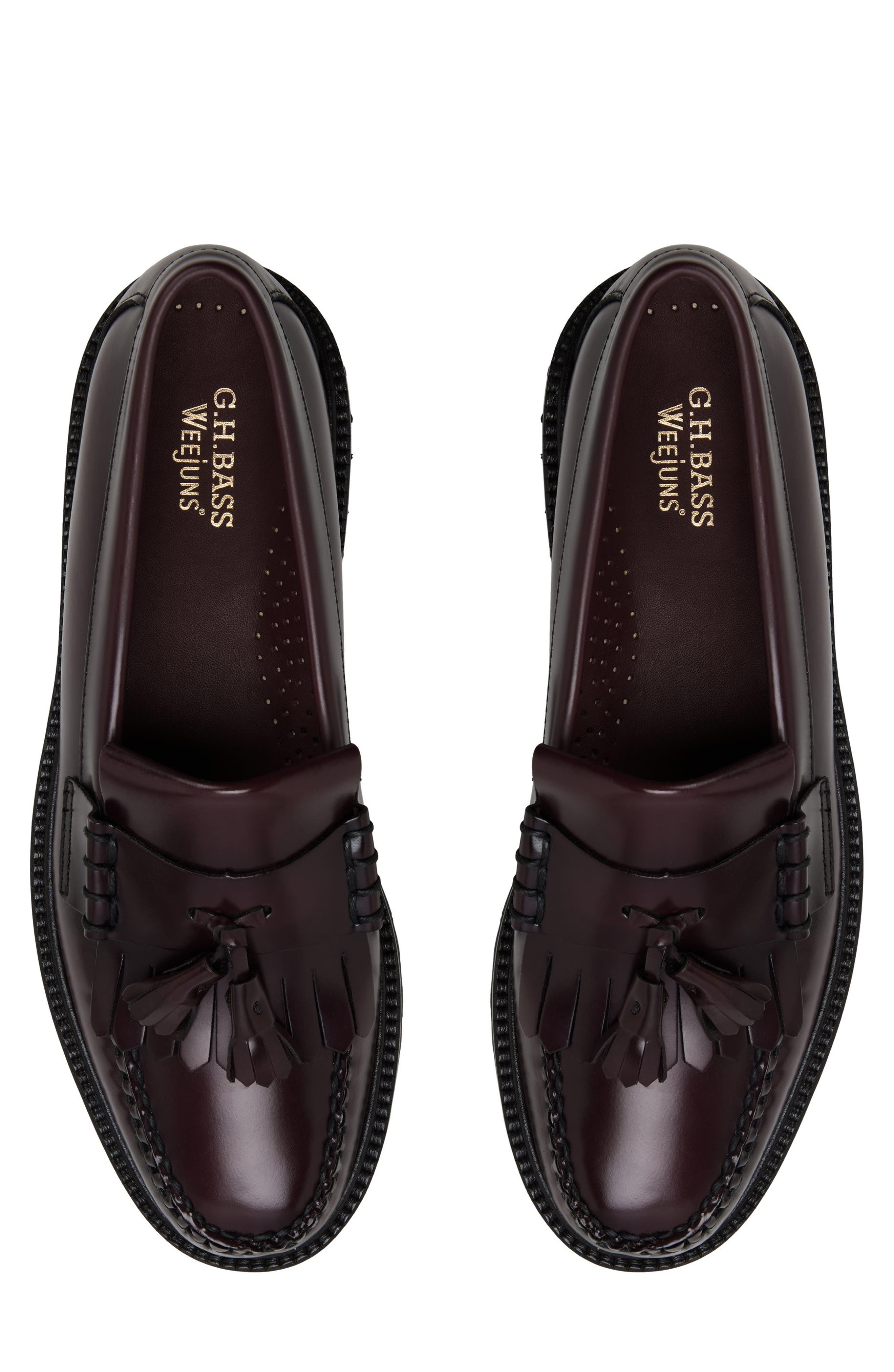 Layton Leather Penny Loafer, Alternate, color, WINE