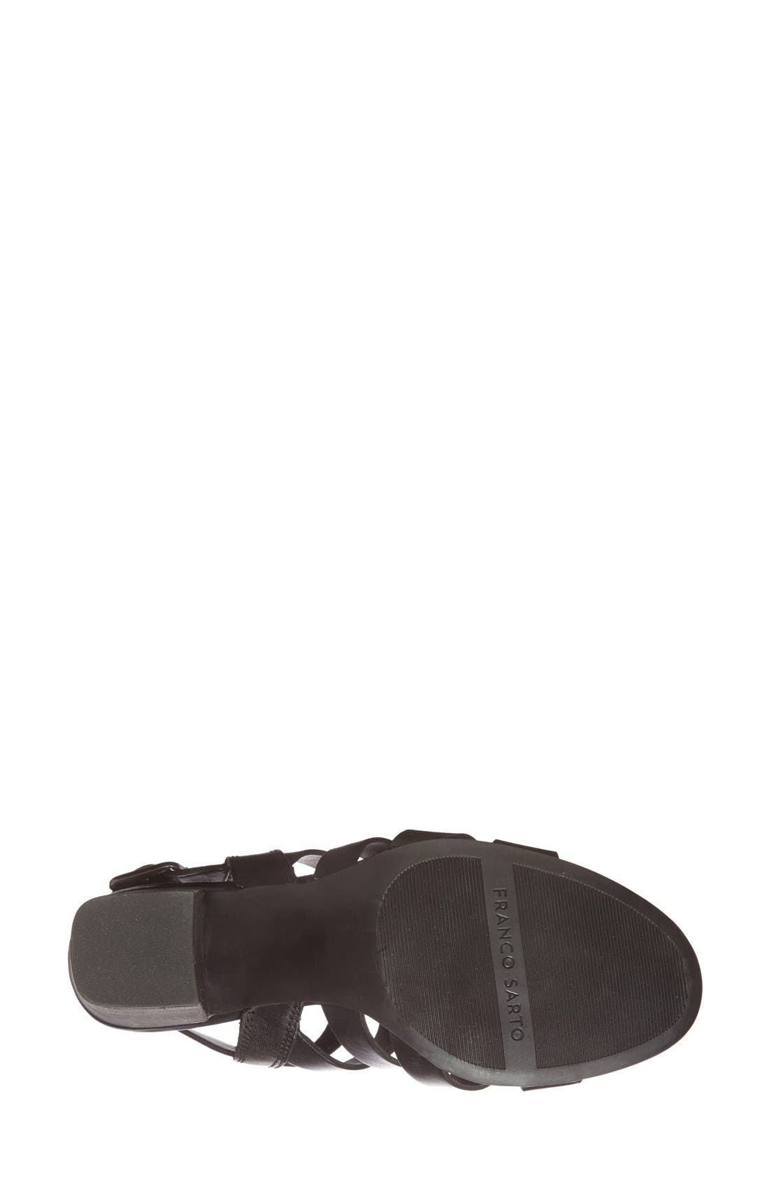 'Montage' Leather Sandal, Alternate, color, BLACK
