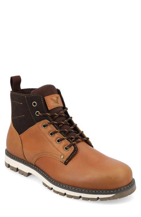 Redline Water Resistant Plain Toe Lace-Up Boot (Men)