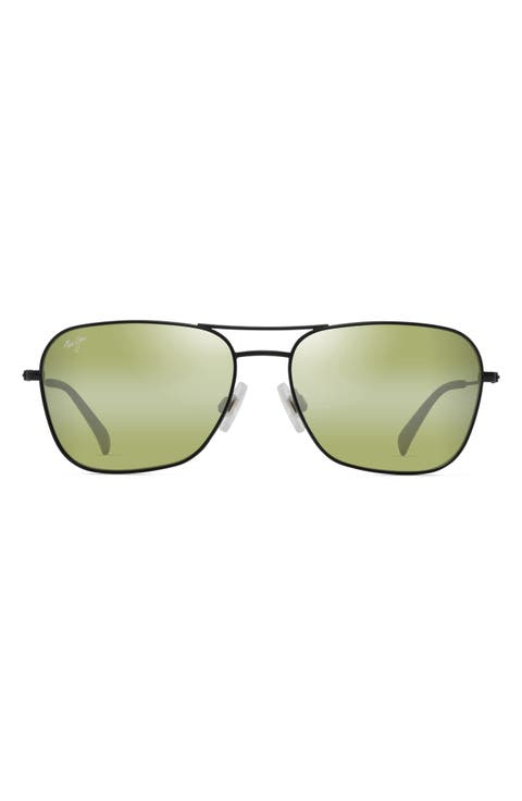 Naauao 58mm PolarizedPlus2® Gradient Aviator Sunglasses