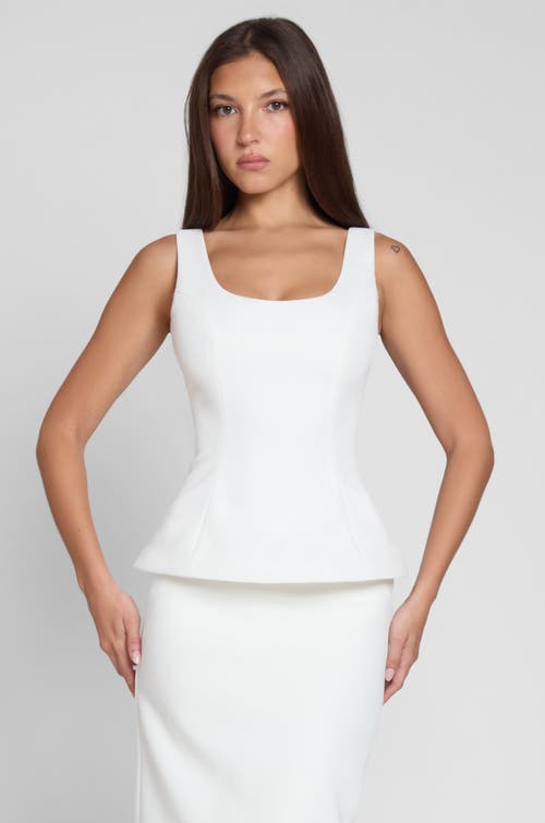 Leau Calesia Contour Bustier Top In White